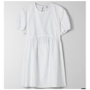 Aritzia Sunday Best Puff Sleeve Open Back Babydoll Mini Dress